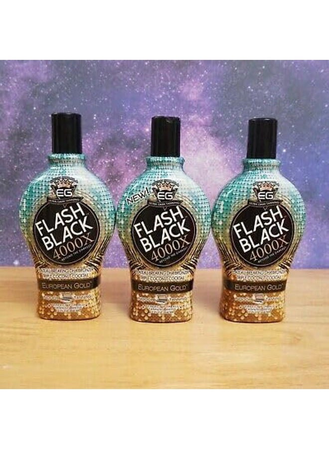 Flash Black (350ml) - European Gold 4000X Indoor Tanning Lotion with Time-Release DHA Bronzers, 350ml - Image 3