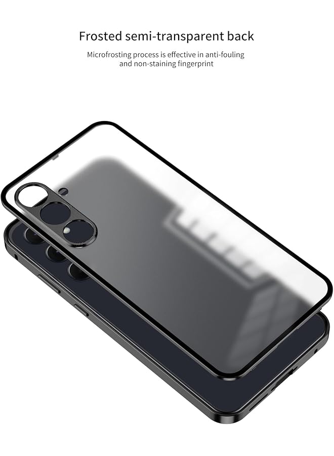 erorex Case Compatible With Samsung Galaxy A55 5G Case Aluminium Alloy Metal Frame Bumper Acrylic Back Cover Shockproof Protective Case For Samsung Galaxy A55 Blue - Image 5