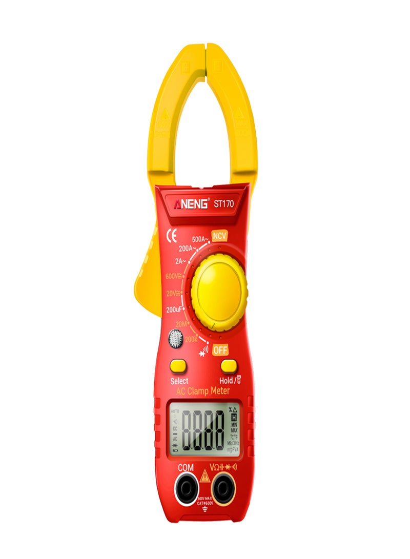 ANENG ST170 Smart Clamp Meter 1999 Counts Auto-ranging Digital Multimeter LCD Screen AC DC Voltage AC Current Tester LED Flashlight NCV Induction Voltage Meter Resistance Capacitance Diode Testing - Image 1