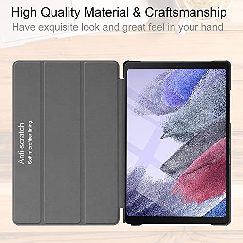 Robustrion Smart Trifold Hard Back Flip Stand Case Cover for Samsung Tab A7 Lite 8.7 Inch SM-T220/T225 -Black - Image 5