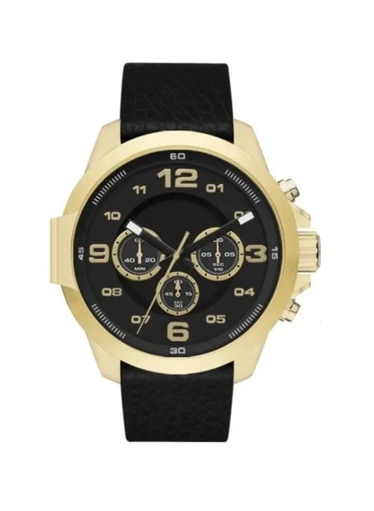American Exchange American Exchange Mens Black/Black Stackable and Bracelet Watch with PU Leather Strap, 8038G-42-G02