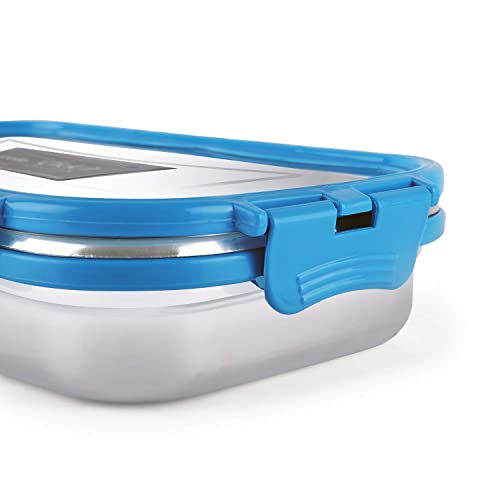 AASTIK SALES Click It Stainless Steel Lunch Box with Air Tight Spill Proof Lid, Tiffin Boxes for Kids Men Women for Office & School College (Blue Colour) - Image 3