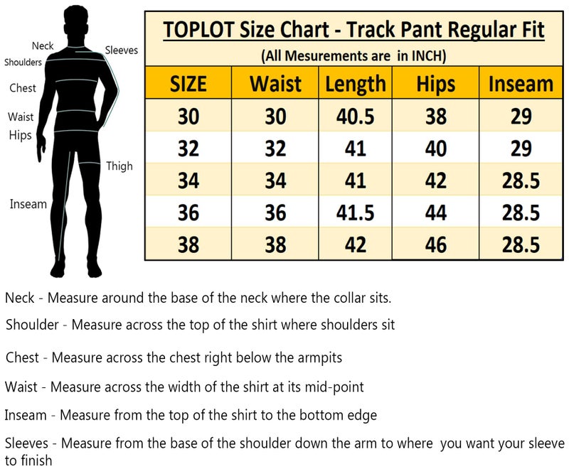 TOPLOT Men's Straight Track Pants (Men-Track-Pant-5240-White-36_White - Image 2