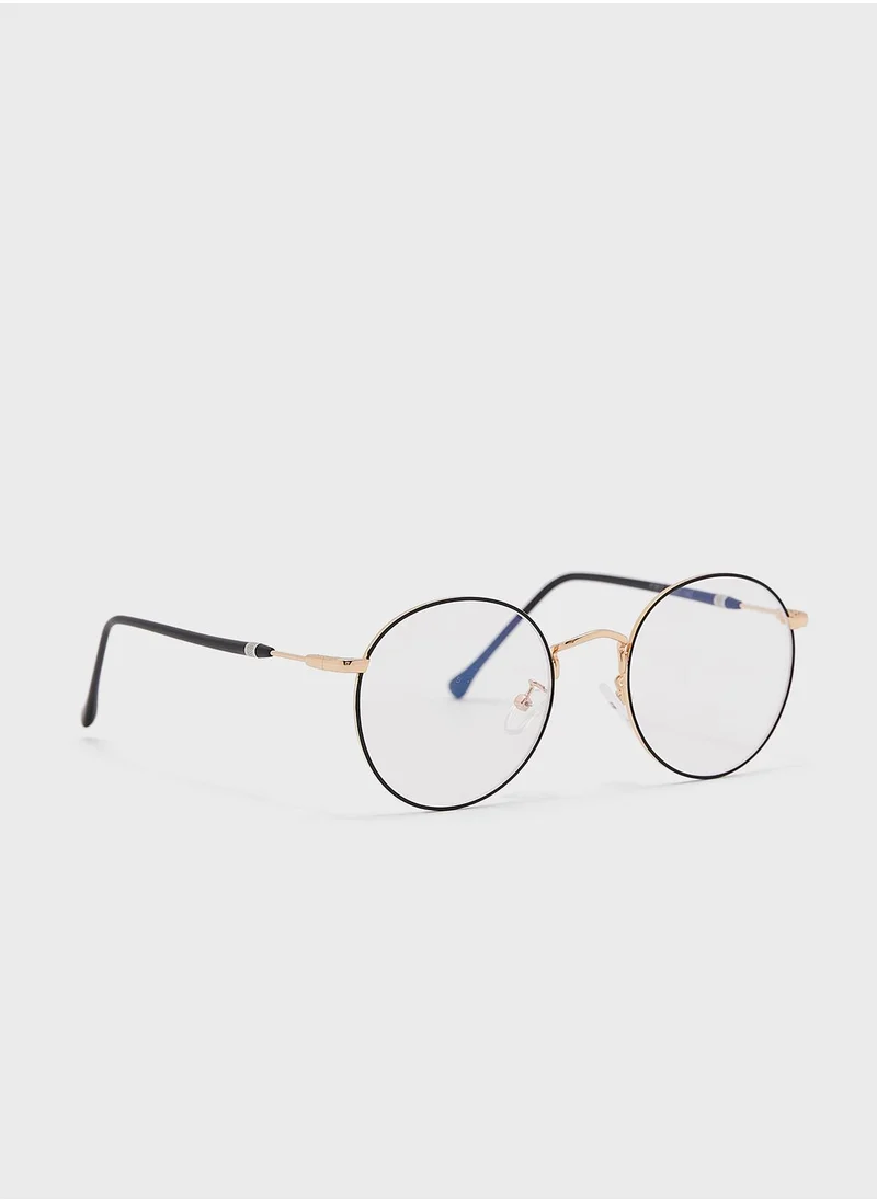Robert Wood Anti Blue  Lens Laptop Optic Round Glasses