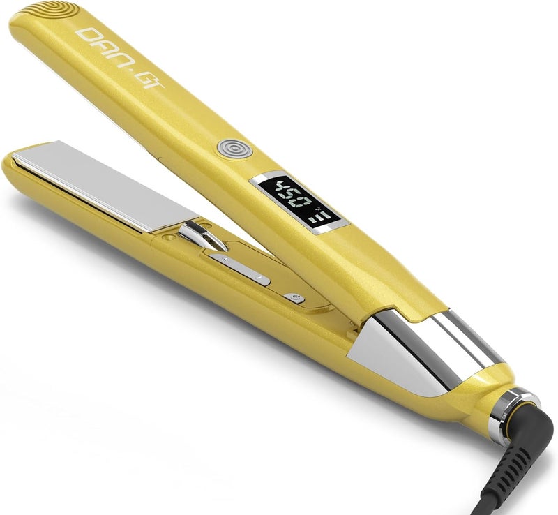 DAN Technology Ion Flat Iron Hair Straightener and Curler 2 in 1 1 Inch Hair Straightener with Heat Up Quickly  Auto ShutOff 11 Adjustable Temp Dual Voltage Hair Styling Tools for All Hair Types