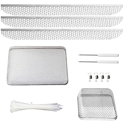 Swess RV Furnace Vent Cover Flying Insect Screen for Camper Vents Protects RV Furnaces from Insects Stainless Steel Mesh with Installation Tool - Image 1