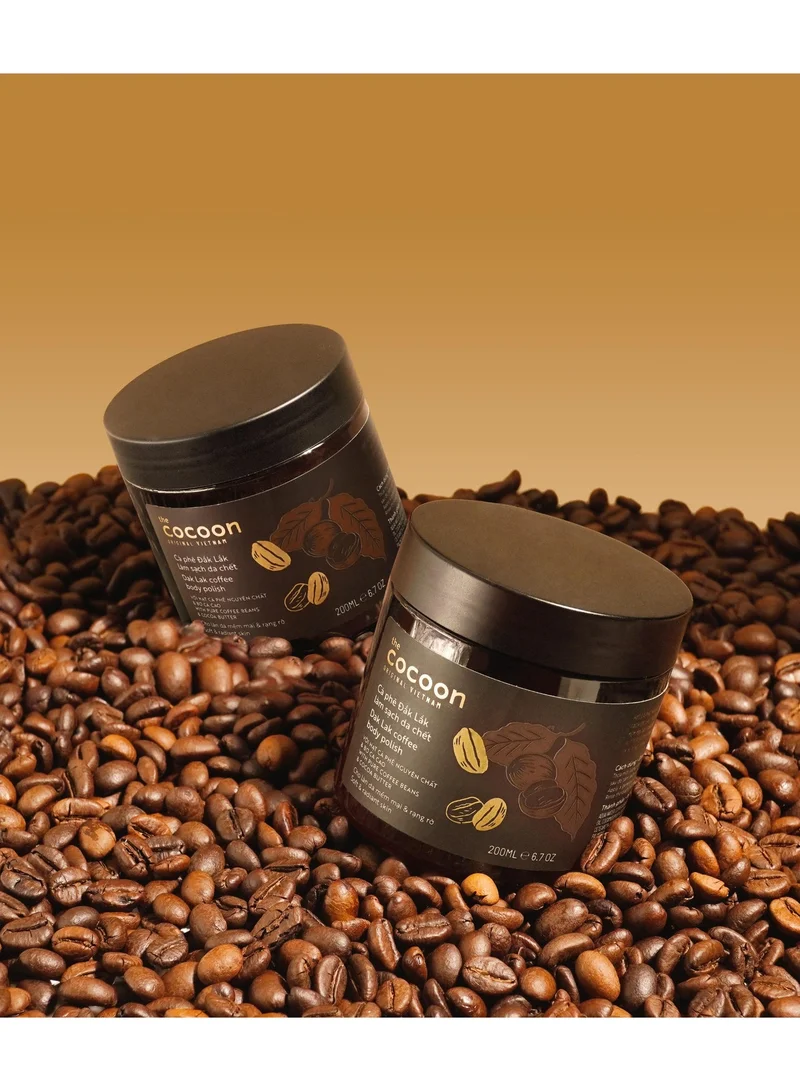 The Cocoon Original Vietnam  Dak Lak Coffee Body Polish 200ml Natural Coffee Scrub with Cocoa Butter for Smooth Bright Radiant Skin  | Best Price UAE