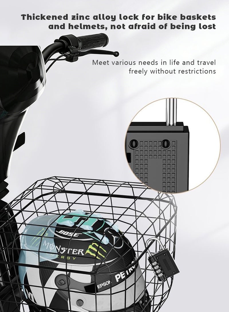 طقم 6 أقفال كود، زوجين من كل حجم كبير وسط وصغير، قفل شنط، قفل خارجي مقاوم للمية بثلاث أرقام - Image 3