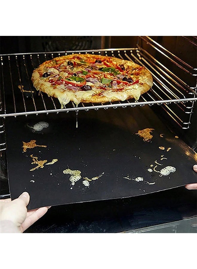 2 non stick oven liners, reusable electric and gas oven pads, heat-resistant and easy to clean oven protectors, outdoor barbecue grill mats, safe kitchen and barbecue accessories back to school - Image 3
