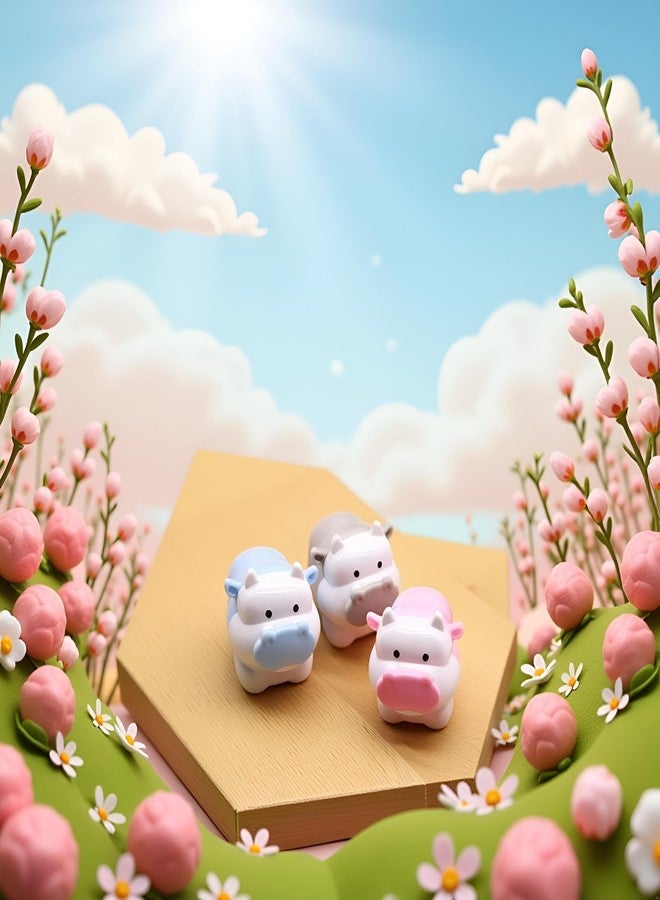 Tnyvm 1Pc Random Cute Cow Pencil Sharpener - Kawaii Animal Design Sharpener for Girls, Office and School Stationery Supplies, Gift for Students and Teachers - Image 5
