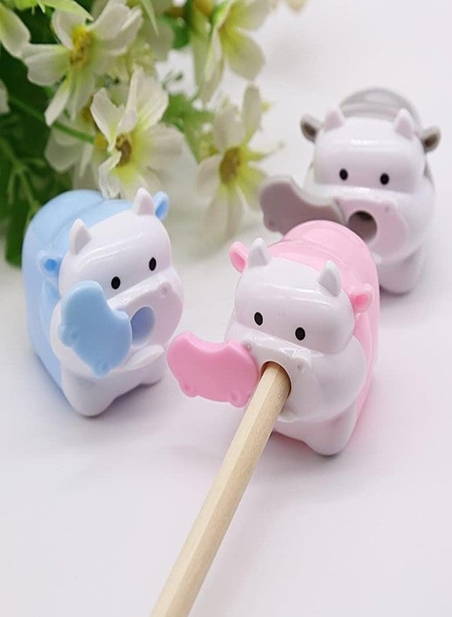 Tnyvm 1Pc Random Cute Cow Pencil Sharpener - Kawaii Animal Design Sharpener for Girls, Office and School Stationery Supplies, Gift for Students and Teachers - Image 3
