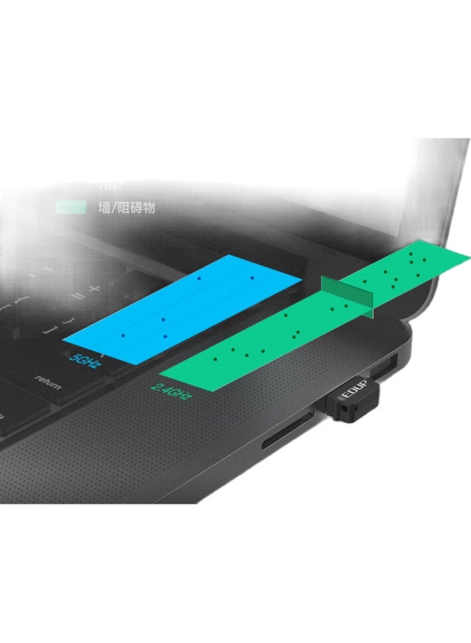 Edup Usb Wireless Network Adapter, 5G Dual-Band 650M, Compatible With Desktop And Laptop Computers, Mini Wifi Receiver And Transmitter For Hosts, Ep-Ac1651 - Image 2