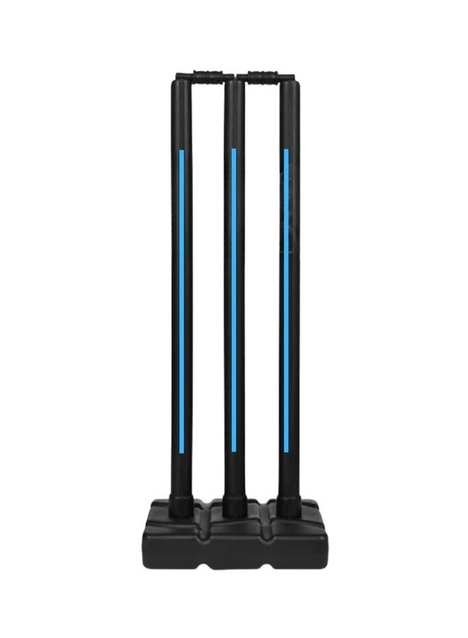Encanto Xylofit Wicket Stumps for Cricket | Plastic | Wickets Set with 3 Stumps + 2 Bails + 1 Stand | Cricket Ground, Match, and Tournament Wickets - Image 3