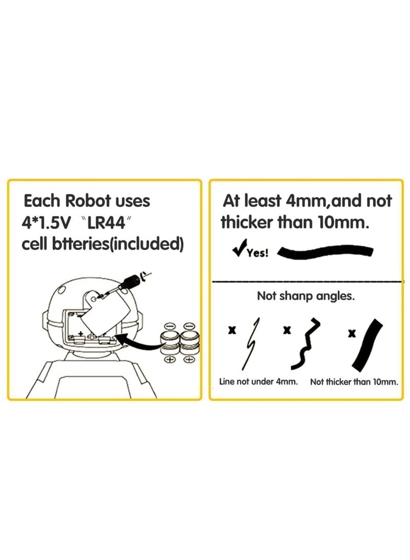 أفضل روبوت لتتبع الخط T Line-Following Robot للأطفال، مجموعة تتبع استقرائي تفاعلي مع ضوء العين وقلم إلكتروني.