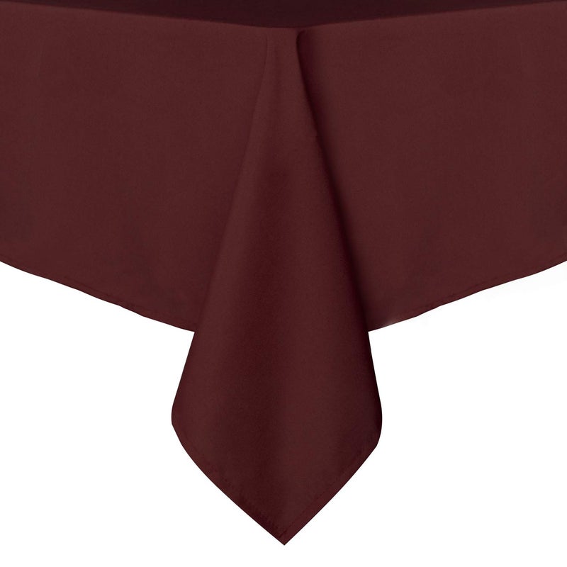 sancua Rectangle Tablecloth 60 x 84 Inch Stain and Wrinkle Resistant Washable Polyester Table Cloth Decorative Fabric Table Cover for Dining Tables Buffet Parties and Camping Burgundy