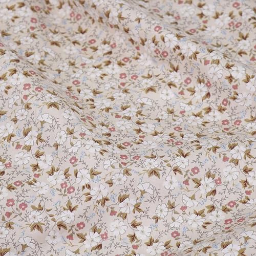 Hanjunzhao 14 Fat Quarters Bundles 18x22 inch - Pre-Cut Cotton Quilting Fabric Squares -Floral Print Quarter Yard Fabric - for Sewing, Quilting, Patchwork, and DIY Crafts - Coffee Series - Image 5