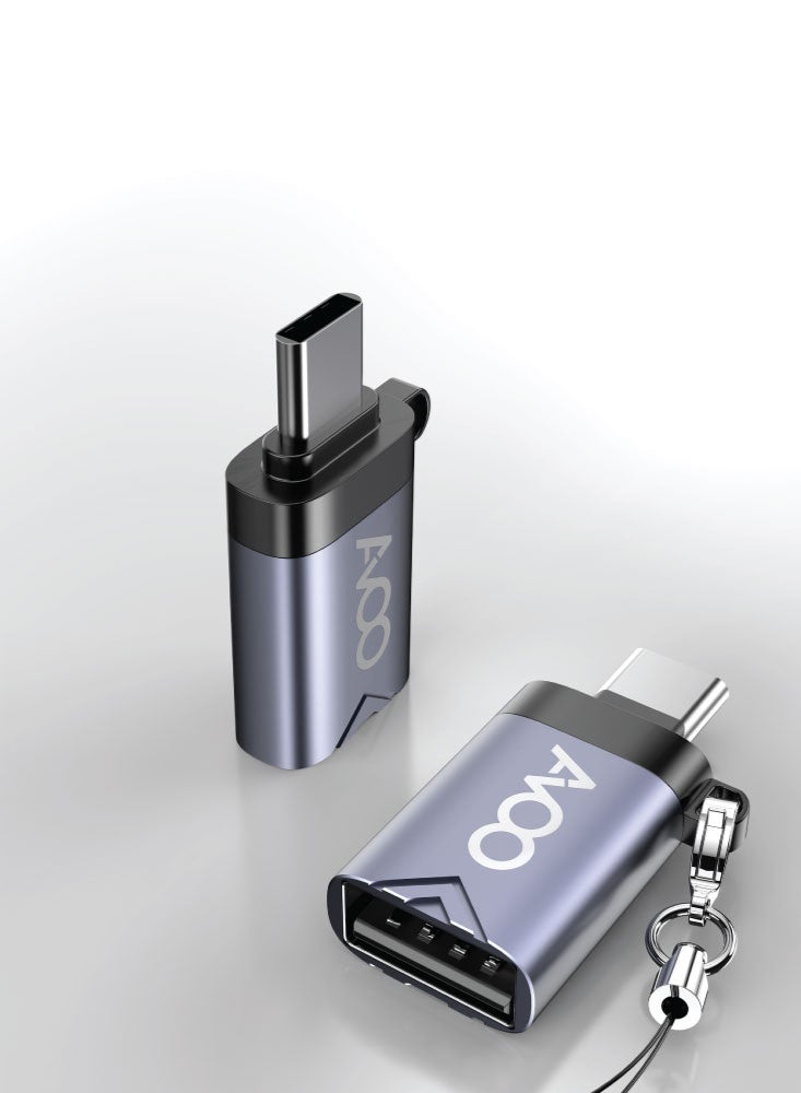 أفو محول AVOO من Type-C إلى USB-A – سرعة نقل بيانات 5 جيجابت/ثانية، شحن سريع PD، تصميم معدني  متين، متوافق مع جميع الأجهزة - Image 5