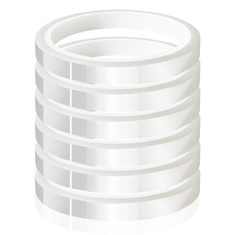 MEBMIK 6 Rolls 10mm x33m108ft Clear Heat TapeTransparent High Temperature Heat Resistant TapeHeat Transfer Tape for Heat Press and SublimationHeat Transfer VinylNo Residue