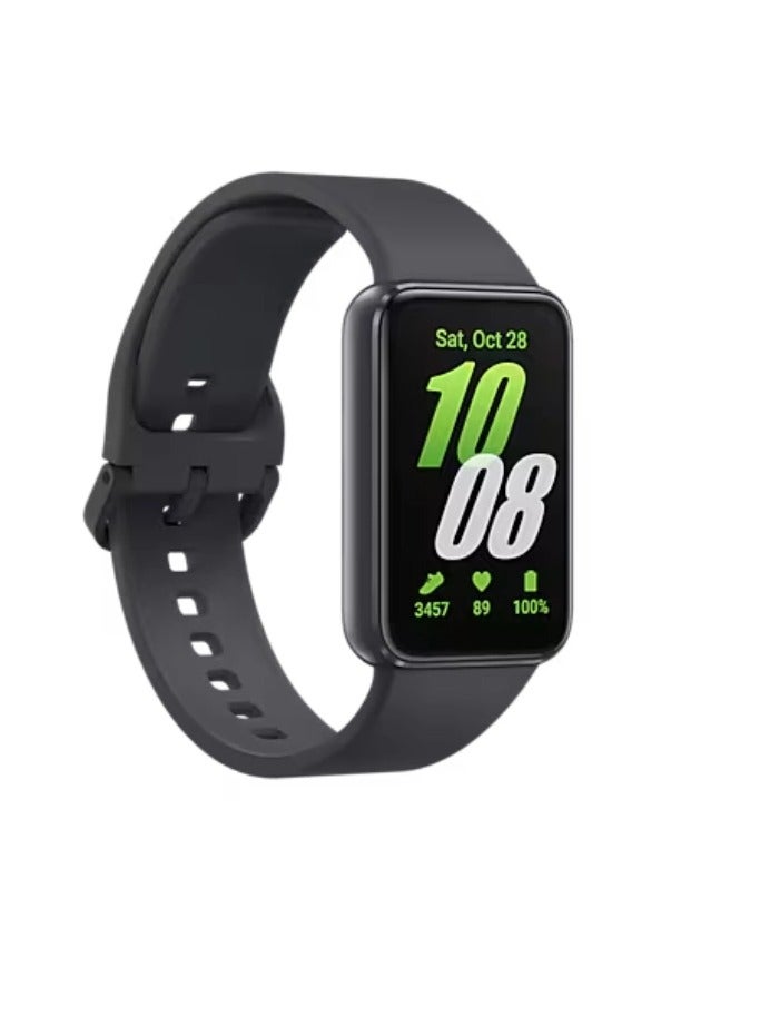 حزام سيليكون لساعة سامسونج فيت 3 باللون الرمادي - Image 4