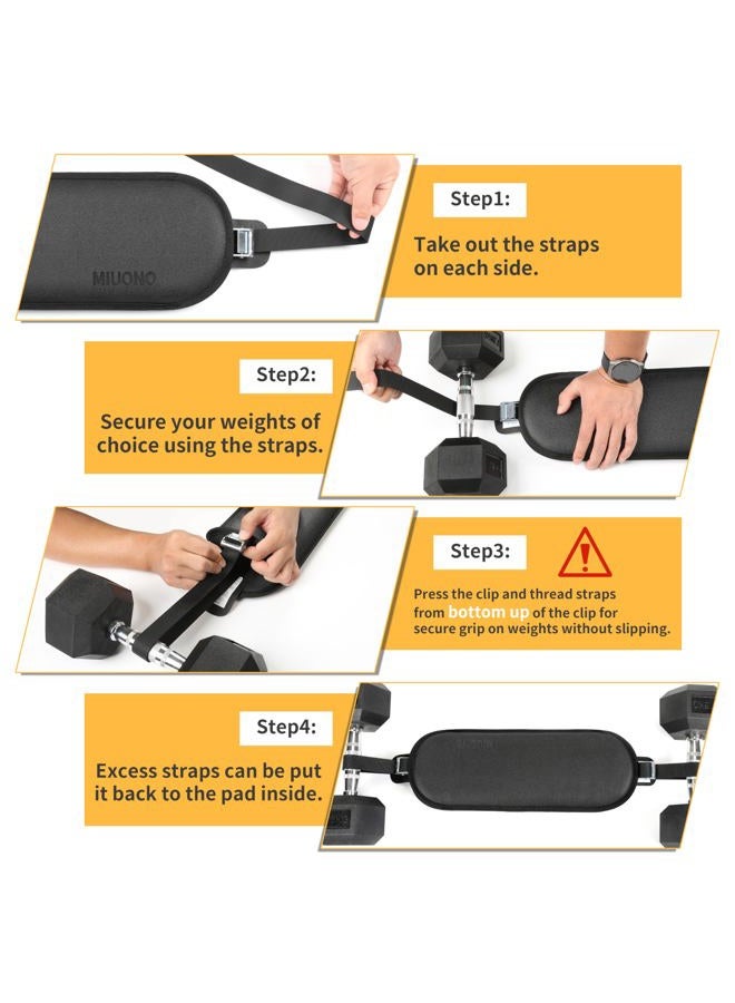 MIUONO Hip Thrust Belt, Dumbbell Hip Thrust Belt for Kettlebells or Grip Plates, Thicker Slip-Resistant Leather Glute Bridge Pad Machine for Booty Workout of Home Gym - Image 5