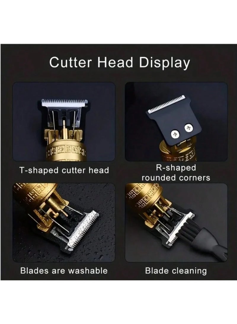 ماكينة حلاقة ماكينة تشذيب رجالية ماكينة حلاقة احترافية ماكينة حلاقة لاسلكية ماكينة حلاقة USB ماكينة حلاقة شفرة T ماكينة تشذيب اللحية ماكينة حلاقة صالونات ماكينة حلاقة منخفضة الضوضاء ماكينة حلاقة بنقش تنين - Image 4