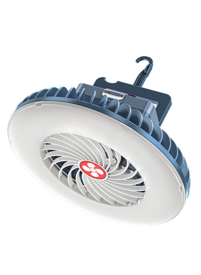 Generic Outdoor Portable Multifunctional Camping Lamp Tent Lamp With Fan Night Market Stall Overseas Manufacturers Wholesale-Color:Tent Light With Fan + Power Bank + Power Display - Image 2