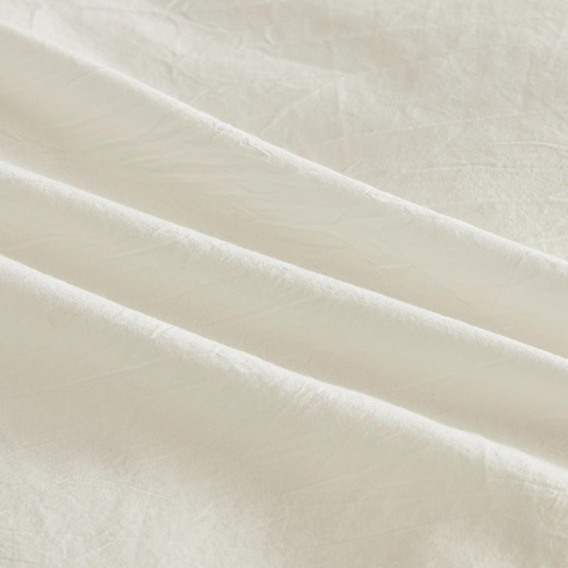 SUSYBAO Ruffle Duvet Cover Queen 100% Washed Cotton Black Ruffled Duvet Cover 3 Pieces Set 1 Cute Black White Lace Duvet Cover with Zipper Ties 2 Pillow Shams Soft Farmhouse Princess Bedding Set - Image 3