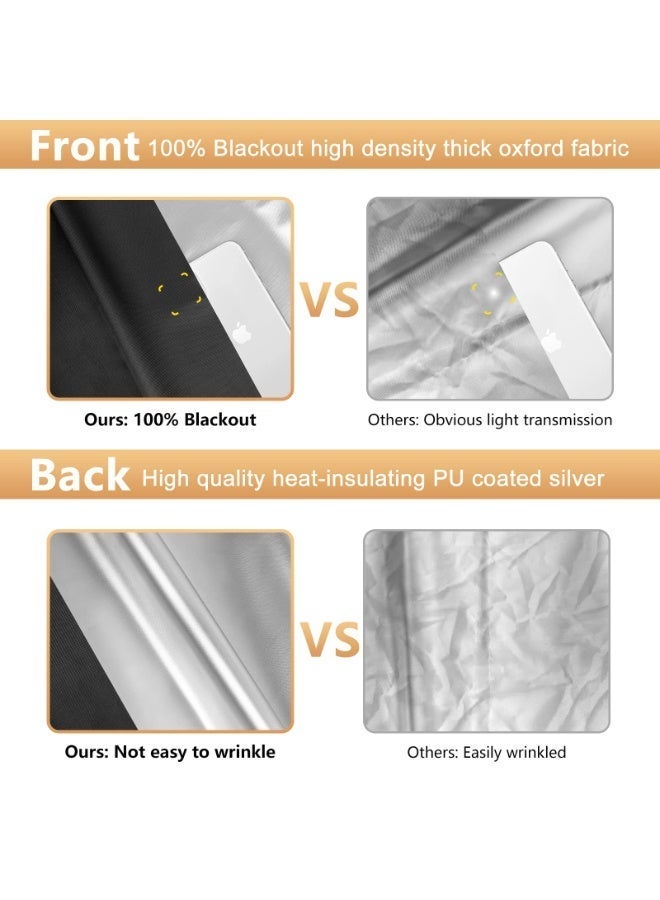 FEELSO Blackout Blinds Stick On for Windows, No Drill Blinds Blackout with Strong Adhesive, Portable Blackout Blinds for Bedroom, Nursery, Loft, Travel RV Car - Image 3