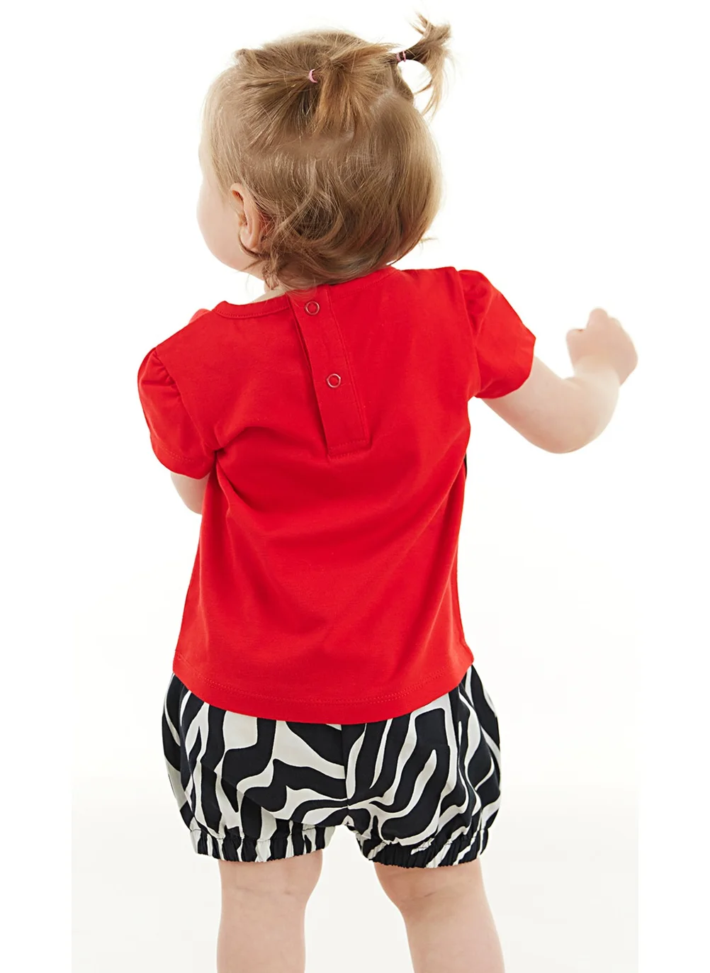 Denokids Ballerina Zebra Baby Girl T-Shirt Poplin Shorts Set