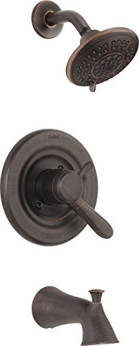 Delta Faucet Lahara 17 Series Dual-Function Tub and Shower Trim Kit with 5-Spray Touch-Clean Shower Head, Venetian Bronze T17438-RB (Valve Not Included) - Image 1