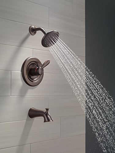 Delta Faucet Lahara 17 Series Dual-Function Tub and Shower Trim Kit with 5-Spray Touch-Clean Shower Head, Venetian Bronze T17438-RB (Valve Not Included) - Image 2