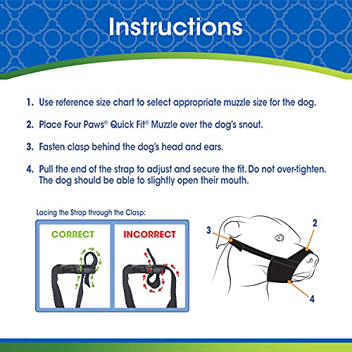 Four Paws Quick Fit Dog Muzzle, Black, Size 5 - Image 3