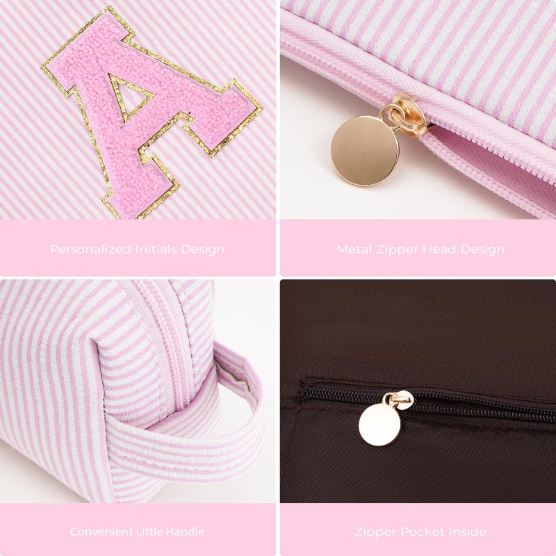 Btffitting Easter Gifts Basket Stuffers for Teen Girls Women - Birthday Gifts for 10 11 12 13 14 15 16 17 18 Years Old Girl,Makeup Bag Cosmetic Bag,Teacher Gift Trendy Stuff Toiletry Bag - Pink,A - Image 4