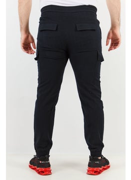 Jack Jones Men Sportswear Fit Solid Drawstring Cargo Jogger, Black  - Image 2
