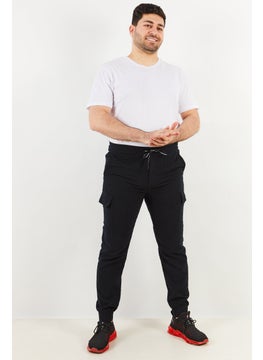 Jack Jones Men Sportswear Fit Solid Drawstring Cargo Jogger, Black  - Image 4