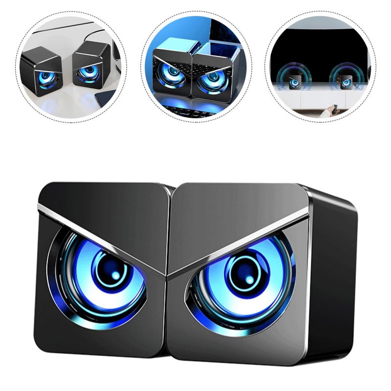 USB Powered Desktop Speakers with Bass Loudspeaker for PC Laptop Home Office Gaming - Image 5