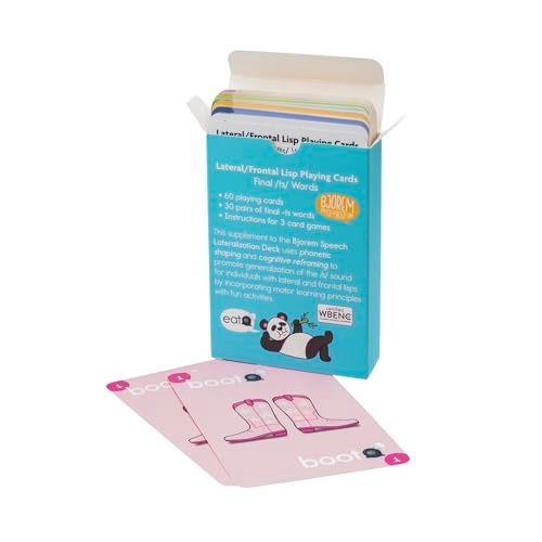 Bjorem Speech Lateral Lisp Frontal Lisp Therapy Playing Cards FinaltsWord Practice Game for Speech Sound Disorders and Articulation Generalization - Image 5