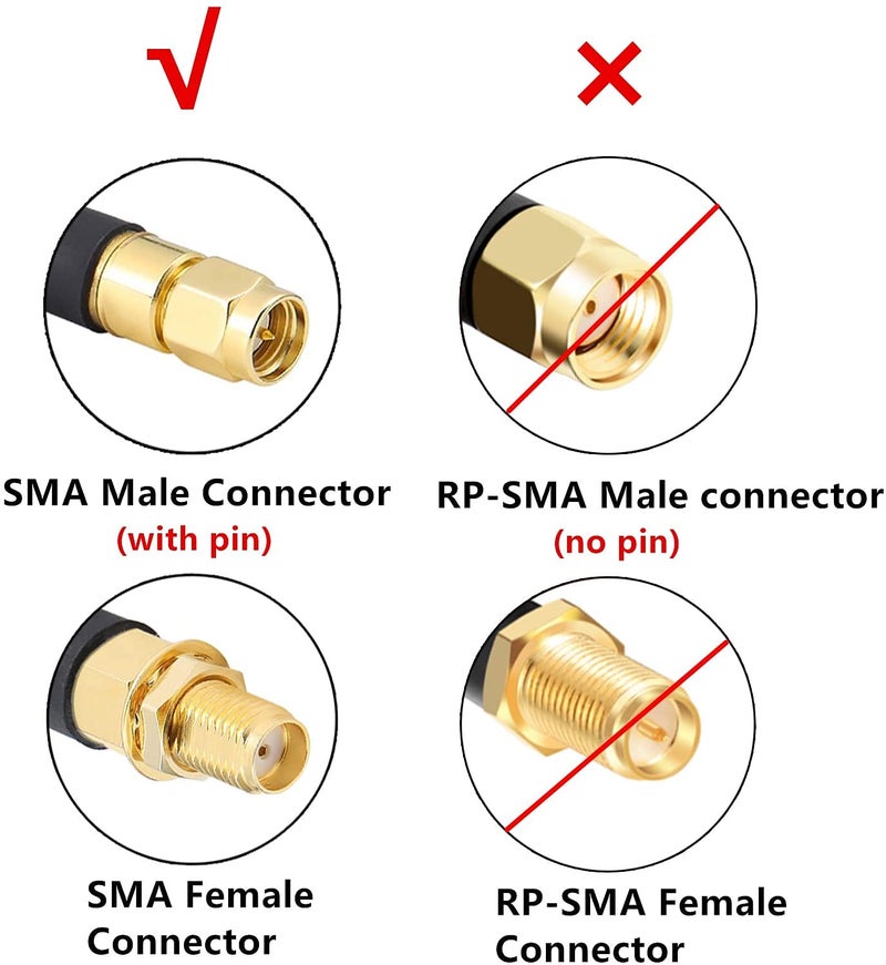 XRDS -RF 35ft SMA Male to SMA Female Coax Cable, 50 Ohm Low Loss KMR240 SMA Connectors Pure Copper Coaxial Cable for SDR Equipment Antenna, Ham Radio, 3G 4G LTE Antenna, ADS-B, GPS, LAN - Image 3