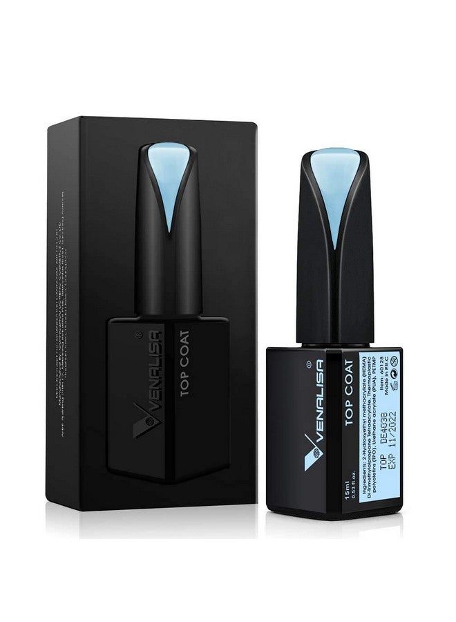 V VENALISA Venalisa 15Ml No Wipe Tempered Top Coat - Scratch Resistant High Gloss Soak Off Gel Nail Polish Finish Long Lasting Set Gel Nail Kit - Image 1