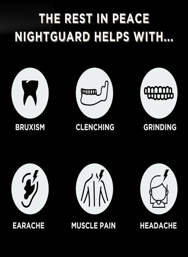 CUSTMBITE Rest in Peace Night Guard for Grinding & Clenching, Bruxing, 2-Pack, Blue - Image 2