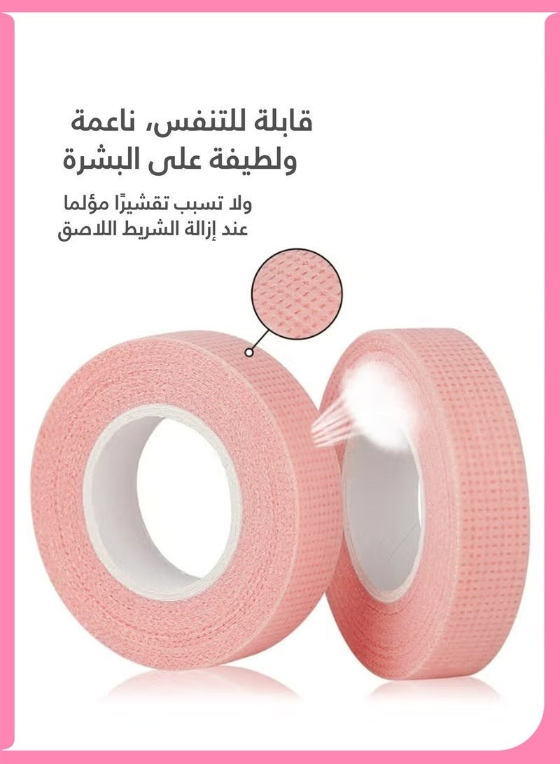 ليالي 2 لفافة من شريط تمديد الرموش، شريط للعين لتمديد الرموش، شريط من القماش المسامي القابل للتنفس لإمدادات تمديد الرموش (9 أمتار/10 ياردات) - Image 5