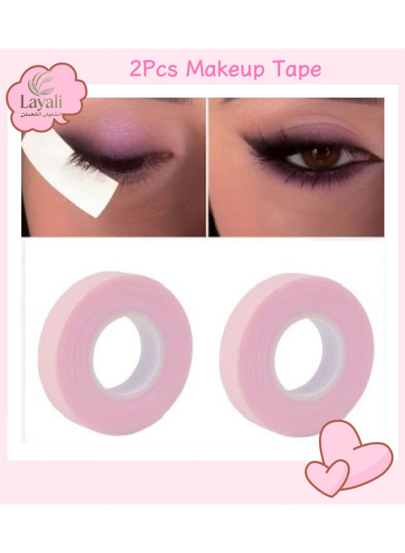ليالي 2 لفافة من شريط تمديد الرموش، شريط للعين لتمديد الرموش، شريط من القماش المسامي القابل للتنفس لإمدادات تمديد الرموش (9 أمتار/10 ياردات) - Image 1