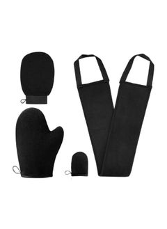 Self Tanning Mitt Applicator Kit 4 in 1 Self Applicator Set with Exfoliating Glove,Tan Mitt Applicator,Tanning Back Lotion Applicators for Your Back Face Mitt, Set of 4