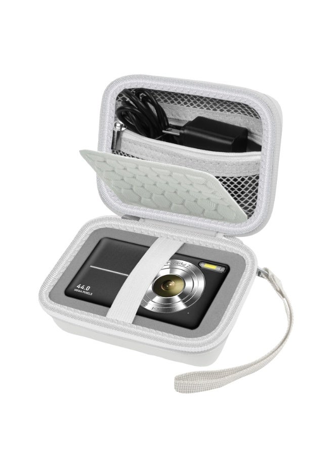 Chabeia Carrying & Protective Case for Digital Camera, for CAMKORY/for Kodak Pixpro/for Canon PowerShot ELPH 180/190 / for Sony DSCW800 DSCW830 Cameras for Travel(Bag Only)- White - Image 1