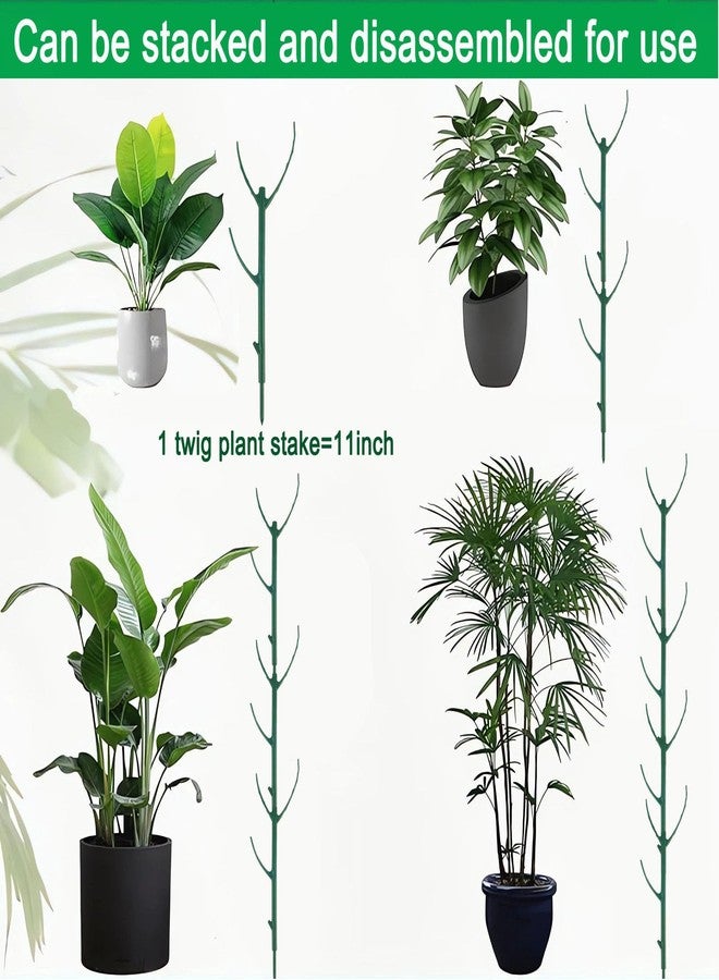 DNUZEWR 10 Pack Stackable Monstera Plant Support Climbing Plants Support Structures for Indoor Outdoor Plants Plant Holder Stick with Plant Ties for Support Tall Potted Plants - Image 3