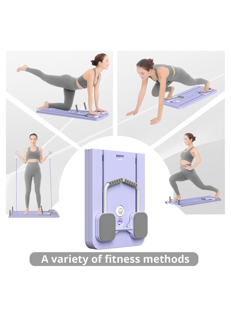 ELTRAZONE Multifunctional Foldable Pilates Reformer Board for Home Workouts – Portable Full-Body Resistance Training Equipment with Adjustable Bands – Core, Strength, Balance & Flexibility Exercise Board – Lightweight, Easy to Store, Non-Slip Surface - Image 2