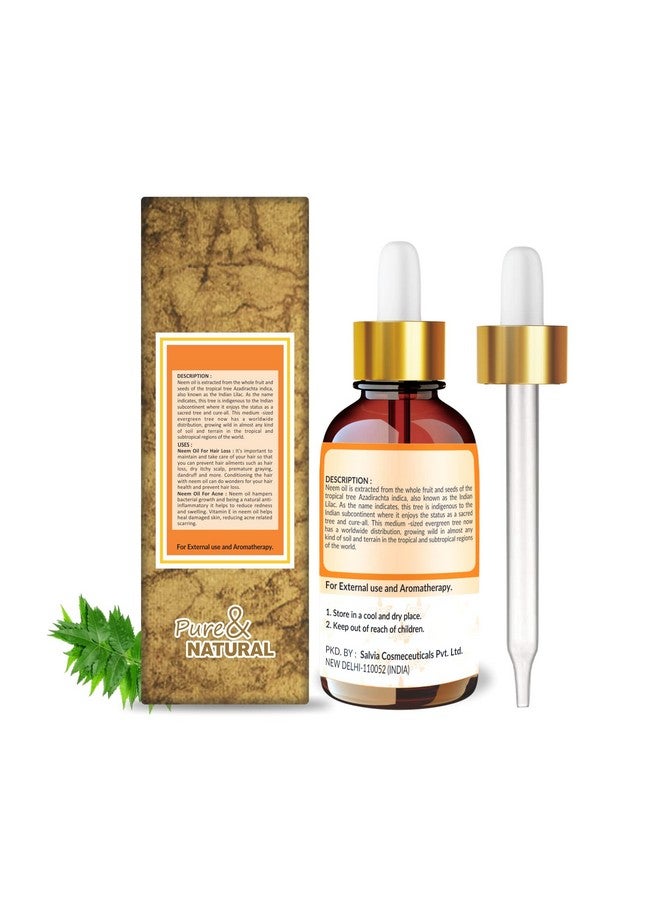 Crysalis Neem (Azadirachta Indica) Oil |100% Pure & Natural Undiluted Carrier Oil Organic Standard| For Moisturizing The Skin & Hair Care | Aromatherapy Oil | 15ML With Dropper - Image 2