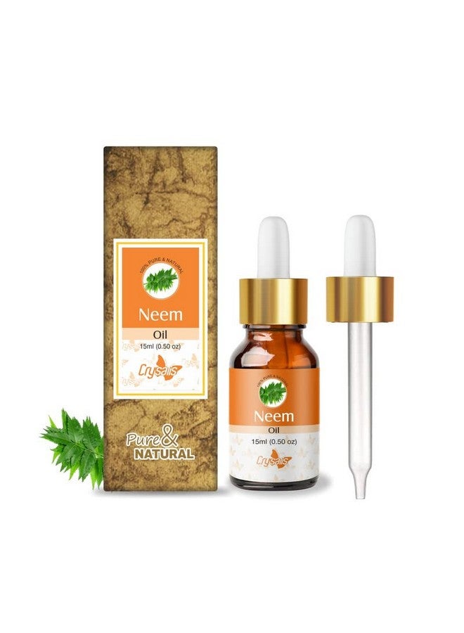 Crysalis Neem (Azadirachta Indica) Oil |100% Pure & Natural Undiluted Carrier Oil Organic Standard| For Moisturizing The Skin & Hair Care | Aromatherapy Oil | 15ML With Dropper - Image 1