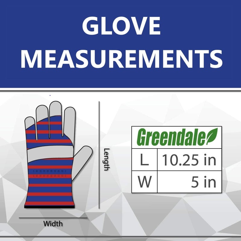 Greendale (3, 6 or 12 Pack - Leather & Cotton Work Gloves - Garage, Yard, Garden, Industrial, Commercial - One Size Fits Most (12, One Size) - Image 3