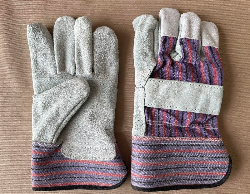 Greendale (3, 6 or 12 Pack - Leather & Cotton Work Gloves - Garage, Yard, Garden, Industrial, Commercial - One Size Fits Most (12, One Size) - Image 2